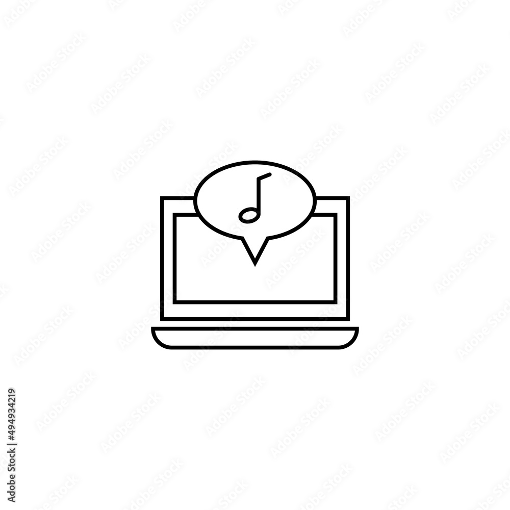 Poster computer, internet and communication concept. modern monochrome sign in flat style. suitable for web