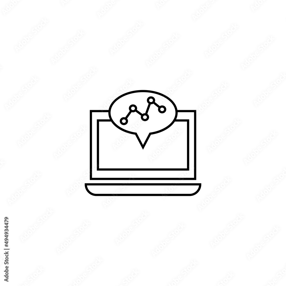 Poster computer, internet and communication concept. modern monochrome sign in flat style. suitable for web