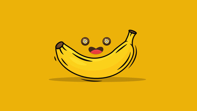 Funny cute Banana  vector  design 