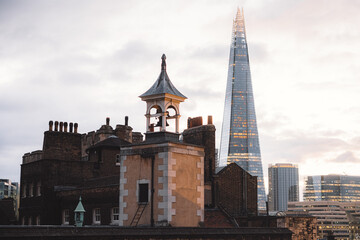 Shard, the tallest building in the UK, an iconic architectural landmark of London