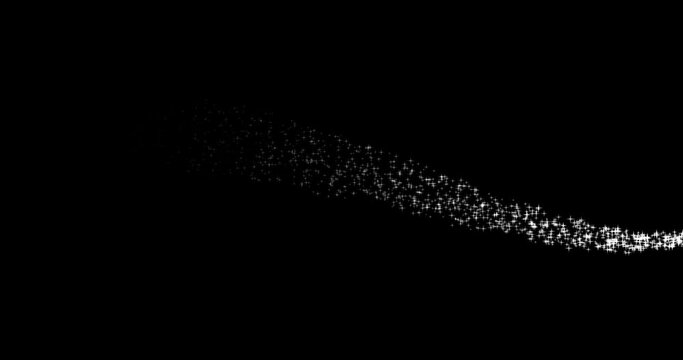 Silver particles shining stars dust bokeh glitter abstract background.