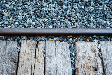 Old railroad tracks and timber were used as the resort's walkway.