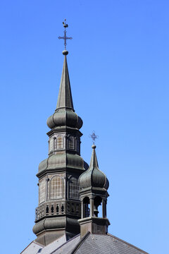 Clocher à bulbe. Architecte : Claude Amoudrus. Eglise Saint-Gervais-et-Protais. Saint-Gervais-les-Bains. Haute-Savoie. Auvergne-Rhône-Alpes. France..