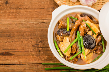 Chinese food: a plate of braised goose paw