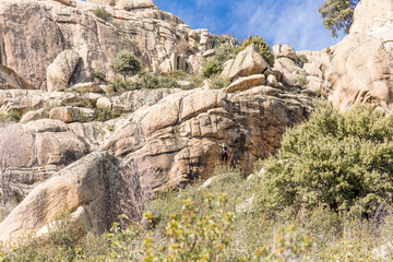 natural park formed by granite rocks called La Pedriza in the Sierra de Guadarrama, Madrid