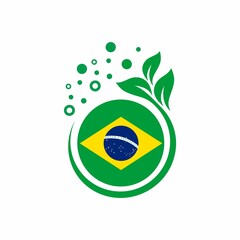Natural brazil vector icon, brazil leaf vector, brazil green logo vector