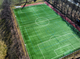Fußballplatz aus der Luft