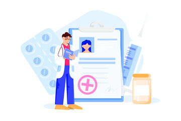 Medical Report illustration concept