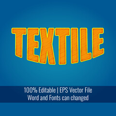 Obraz premium editable typography with textile style