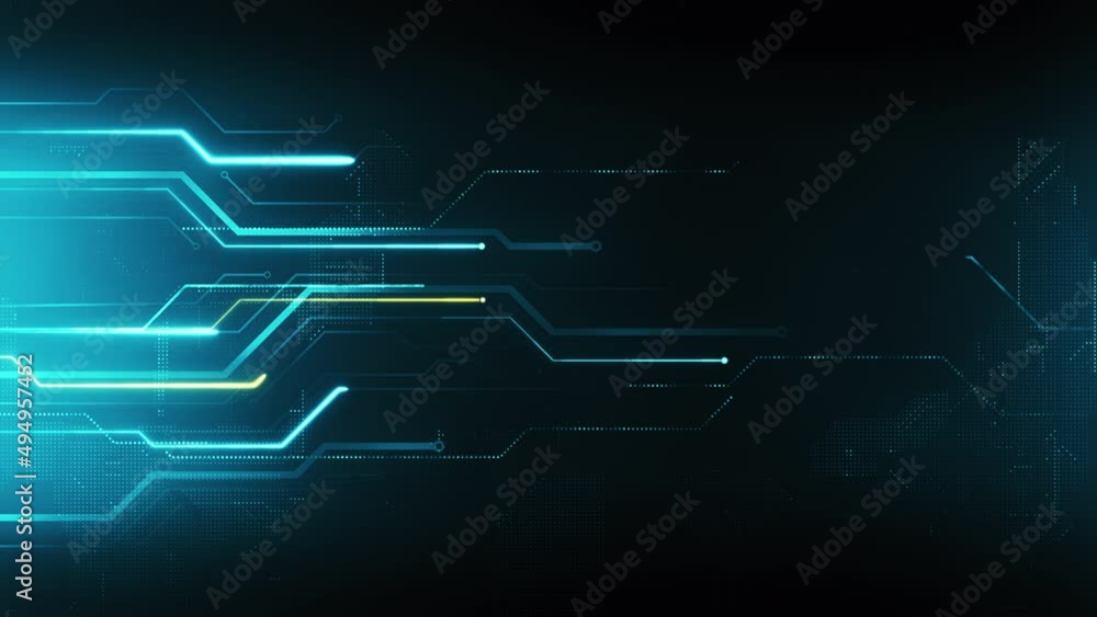 Poster technology background with electronics circuit lines. futuristic cyberspace motion texture. computer