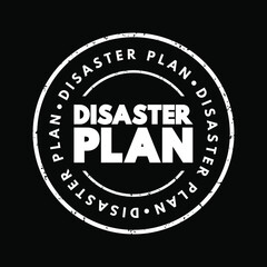 Fototapeta premium Disaster Plan text stamp, concept background