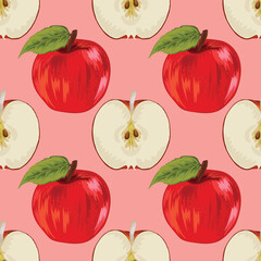 hand draw fruits seamless background pattern