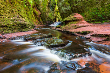 Beautiful view of the Devil's Pulpit landscape in Glasgow, Scotland