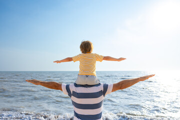 Happy family having fun on summer vacation