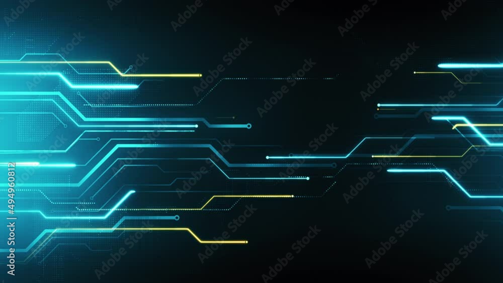 Poster technology background stock footage video. digital flow animation for electronics design concept. fu