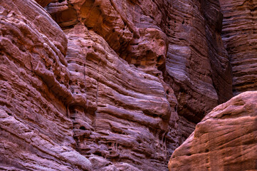 Amazing rock formations of Wadi Numeira, Jordan.