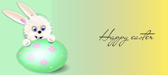 easter bunny with easter egg