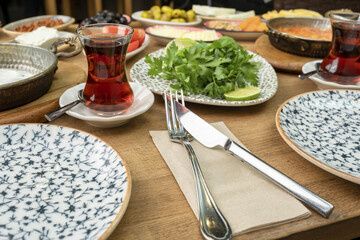 Traditional Turkish Breakfast Table (Serpme Kahvalti)