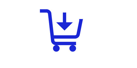 Shopping cart with blue color