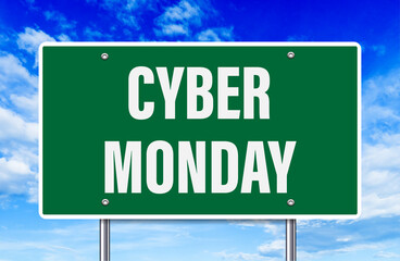 cyber Monday - road sign greetings