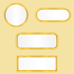 Golden border frame design collection