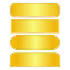 Set of golden banners badge ribbon design