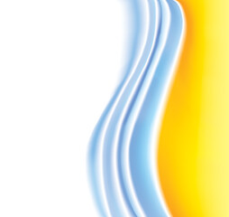 Vector drawing wavy Ukrainian flag pattern