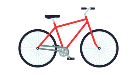 Bicycle and transportation flat illustration.