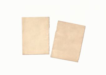 Torn old paper. Two halves of a sheet . Retro background