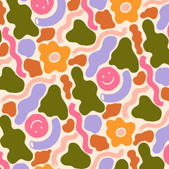 Wavy Smiley Face Pattern