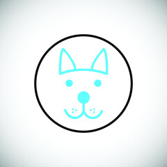 king dog pets vector logo icon. crown dog face design 