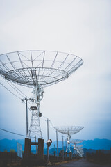Radio telescope in operation