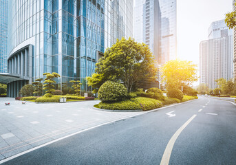 Background and platform of urban business district