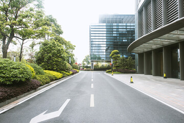 Background and platform of urban business district