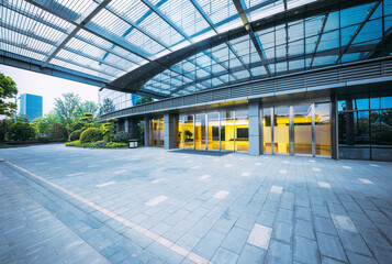Background and platform of urban business district