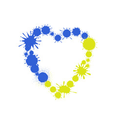 Yellow and blue blotches. Ukrainian flag colors