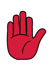 Stop Hand Zeichen 