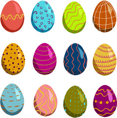 set of easter eggs