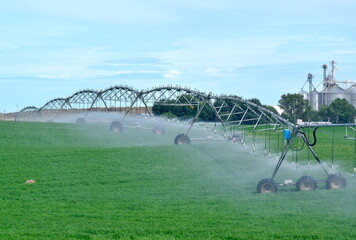 Irrigation system in the field
