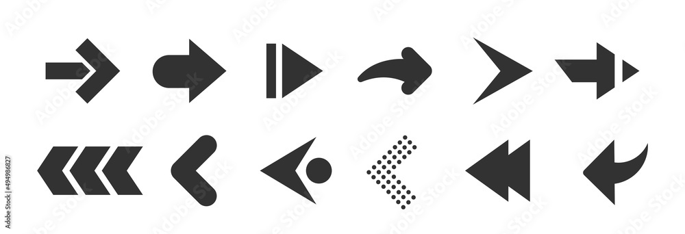 Poster web arrows set icons. arrow icon. arrow vector collection. modern arrows.