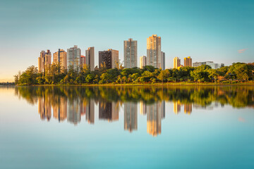 View of Igapó Lake in the city of Londrina, Brazil.