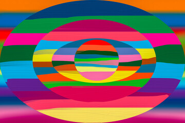 Obraz premium Colorful striped pattern. Wavy stylish abstract background.