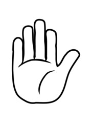 Hand Stop Zeichen 