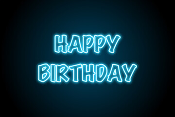 Happy birthday card neon sign