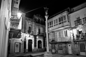 Square of Muros, Galicia - obrazy, fototapety, plakaty