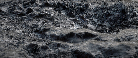 Muddy Gavel Ground Realistic Background - 3D Illustration