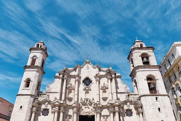 Foto op Plexiglas Havana Cathedral or Saint Christopher Cathedral in Old Havana, Cuba. © IrinaK