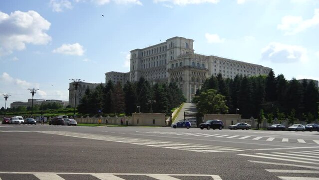Famous Palace of the Parliament (Palatul Parlamentului) in Bucharest, capital of Romania