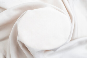 Smooth elegant light grey silk or satin texture can use as a mockup for products. Luxurious...