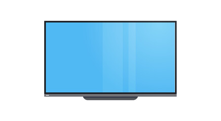Television and widescreen flat illustration.